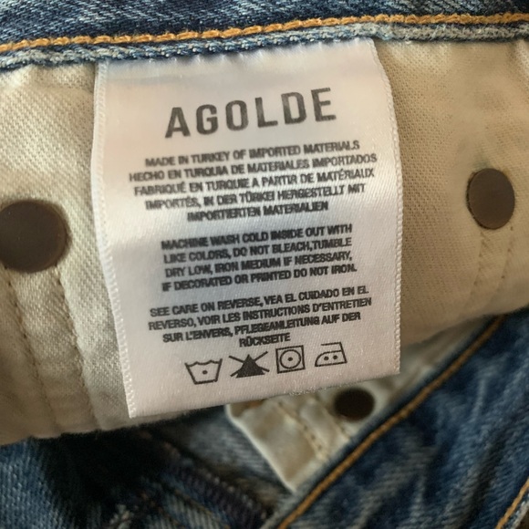 Agolde Riley Jeans High Rise Crop 27 - Picture 9 of 13